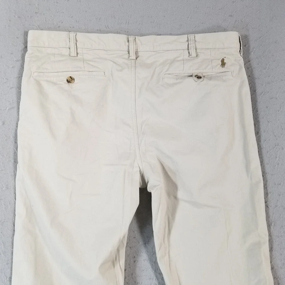 Polo Ralph Lauren Pants Mens 36x30 Beige Polo Classic Chino Straight Stretch